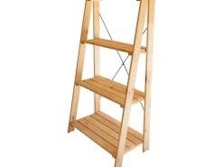 Holzregal mit 4 Regalböden DIY Natur 115 x 62 x 35 cm