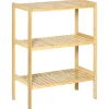HOMCOM Badregal mit 3 Ebenen für Bad Küche Wohnzimmer Flur 62 x 33 x 80 cm