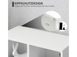 HOMCOM Bücherregal Standregal mit Ebenen Aufbewahrungsregal Küchenregal