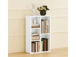 HOMCOM Bücherregal Standregal mit Ebenen Aufbewahrungsregal Küchenregal