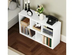 HOMCOM Bücherregal Standregal mit Ebenen Aufbewahrungsregal Küchenregal