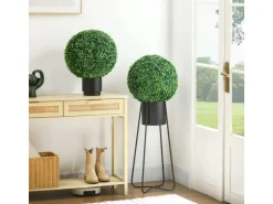 HOMCOM Buchsbaumkugel 2er Set für Indoor/Outdoor