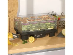 HOMCOM Dörrautomat Dörrgerät Kunststoff Schwarz 43L x 29,5B x 28H cm