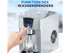 HOMCOM Eiswürfelbereiter Kunststoff Kupfer Silber 389L x 252B x 363H cm