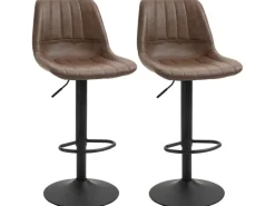 HOMCOM 2er Set Barhocker Höhenverstellbarer Küchenhocker