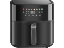 HOMCOM Heißluftfritteuse Stahl Kunststoff 41L x 32,5B x 32H cm Schwarz