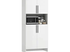 HOMCOM Küchenschrank Spanlatte 79L x 40B x 175H cm Weiß