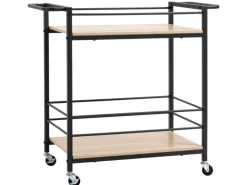 HOMCOM Küchenwagen mit 2 Ebenen Spanplatte 82 x 40 x 75 cm