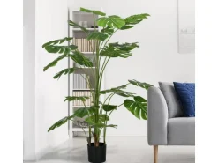 HOMCOM Künstliche Pflanze Kunststoff Metall  Ø20 x 180H cm