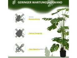 HOMCOM Künstliche Pflanze Kunststoff Metall  Ø20 x 180H cm