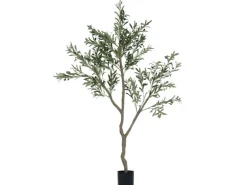 HOMCOM Künstlicher Olivenbaum Groß 180 cm Kunstpflanze Künstliche Pflanzen