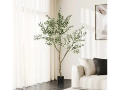 HOMCOM Künstlicher Olivenbaum Groß 180 cm Kunstpflanze Künstliche Pflanzen