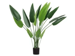 HOMCOM Kunstpflanze Plastik 18 Blätter 110 cm