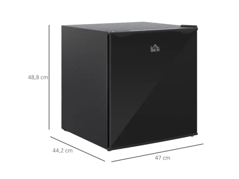 HOMCOM Mini Gefrierschrank Stahl Kunststoff Schwarz 47L x 44,2B x 48,8H cm