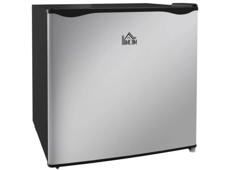 HOMCOM Mini Gefrierschrank Stahl Kunststoff Silber 47L x 44,2B x 48,8H cm