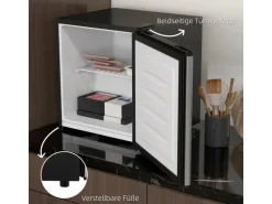 HOMCOM Mini Gefrierschrank Stahl Kunststoff Silber 47L x 44,2B x 48,8H cm