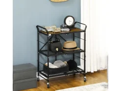 HOMCOM Rollwagen mit 3 Ebenen