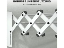 HOMCOM Wäscheständer Wand Ausziehbar Wäschetrockner 86 x 61 x 22 cm Silber