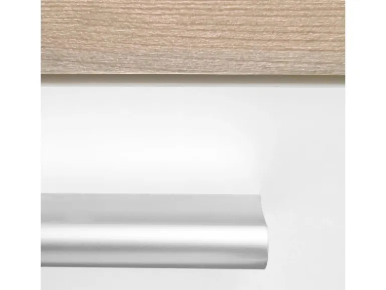 Homestyle4u Küchenzeile ohne Geräte 200 cm Eiche Matt 2356