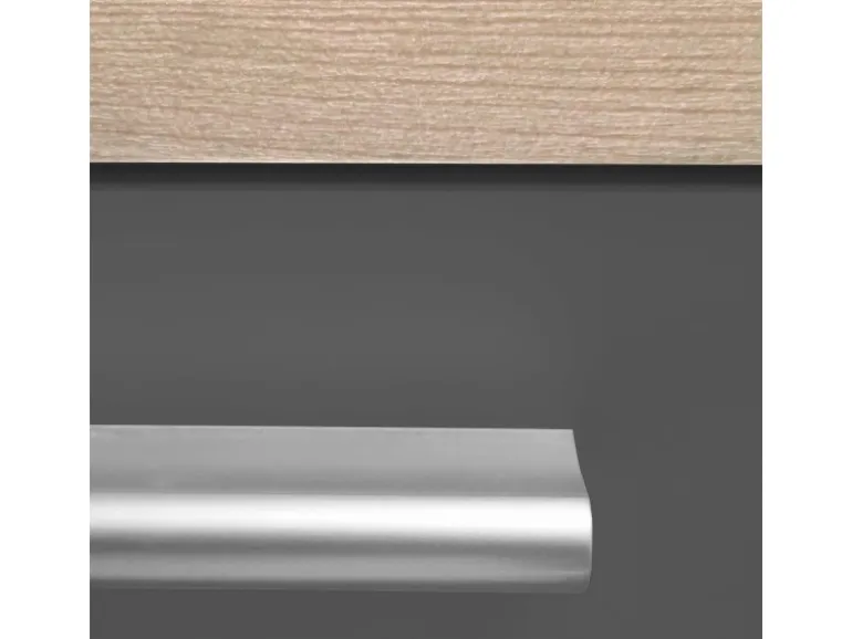 Homestyle4u Küchenzeile ohne Geräte 120 cm Eiche Matt 2359