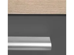 Homestyle4u Küchenzeile 80x207x60 in Grau 2361