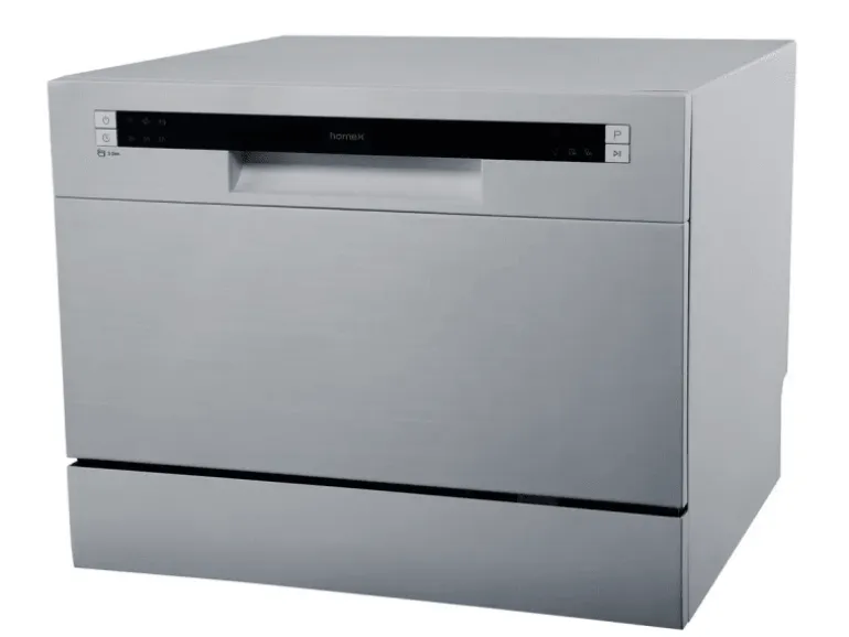 homeX Tischgeschirrspüler Mini Geschirrspüler mit 6 Programmen 6 Maßgedecke Aquastop GST6AE-S