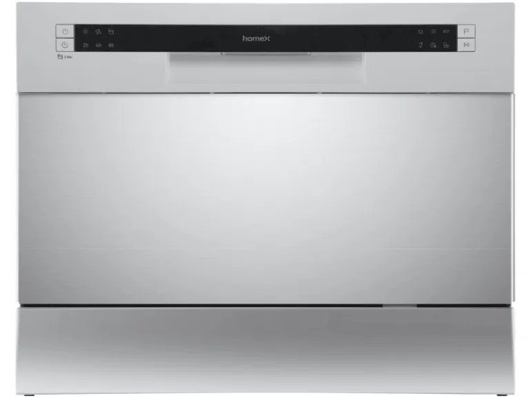 homeX Tischgeschirrspüler Mini Geschirrspüler mit 6 Programmen 6 Maßgedecke Aquastop GST6AE-S