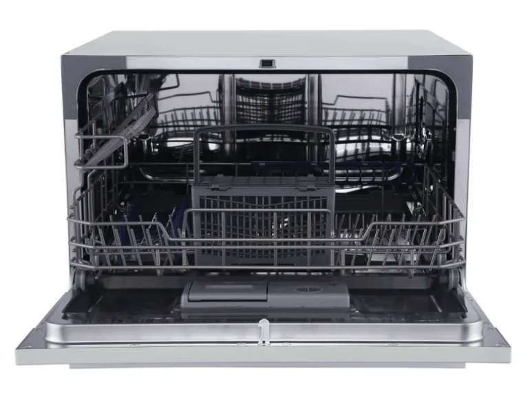 homeX Tischgeschirrspüler Mini Geschirrspüler mit 6 Programmen 6 Maßgedecke Aquastop GST6AE-S