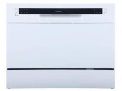 homeX Tischgeschirrspüler Mini Geschirrspüler mit 6 Programmen 6 Maßgedecke Aquastop GST6AE-W