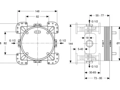 Ideal Standard Armaturen-Bundle Unterputz Ceratherm T100 Chrom