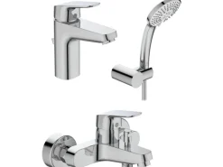Ideal Standard Armaturenpaket Ceraflex inkl. Handbrause-Set Chrom