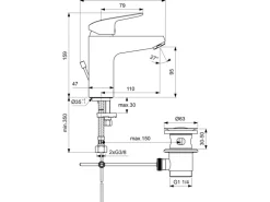 Ideal Standard Armaturenpaket Ceraflex inkl. Handbrause-Set Chrom