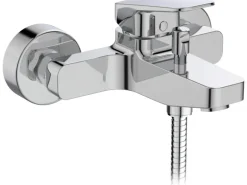 Ideal Standard Badearmatur Ceraplan Chrom Aufputz mit Handbrause-Set