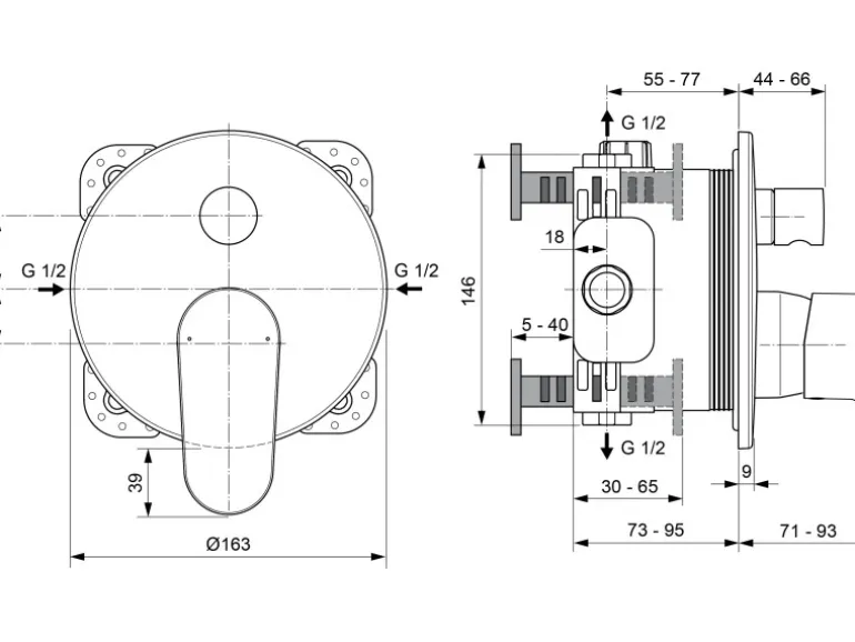 Ideal Standard Badearmatur Cerafine O Unterputz Chrom