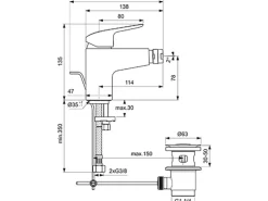 Ideal Standard Bidetarmatur Ceraflex Chrom