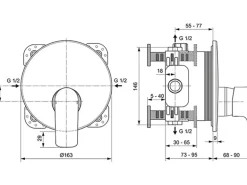 Ideal Standard Brausearmatur Connect Air Unterputz Chrom