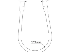 Ideal Standard Brauseschlauch Idealrain Atelier Idealflex 1250 mm Silver Storm