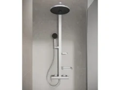 Ideal Standard Duschsystem Einhebel-Armatur mit Regen- und Handbrause Silver