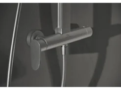 Ideal Standard Duschsystem Einhebel-Armatur mit Regen- und Handbrause Silver