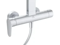 Ideal Standard Duschsystem Einhebel-Armatur mit Regen- und Handbrause Silver