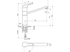Ideal Standard Küchenarmatur Cerafit BlueStart hoher Auslauf Chrom