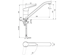 Ideal Standard Küchenarmatur Ceraflex BlueStart Chrom