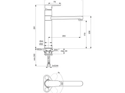 Ideal Standard Küchenarmatur Cerafine O hoher Auslauf Chrom