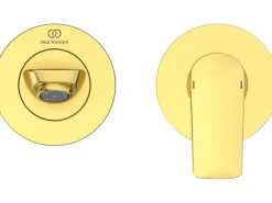 Ideal Standard Wand-Waschtischarmatur Connect Air Ausladung 22,5 cm Brushed Gold