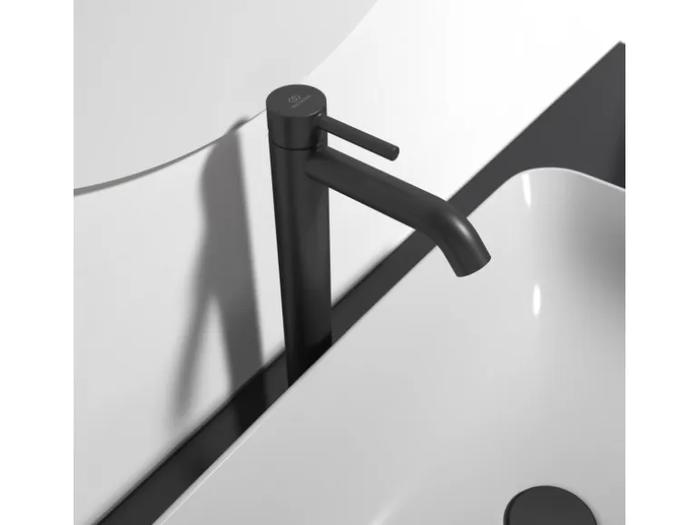 Ideal Standard Waschtischarmatur Ceraline mit Push-Open Silk Black