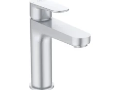 Ideal Standard Waschtischarmatur Push-Open Ausladung 125 mm Silver