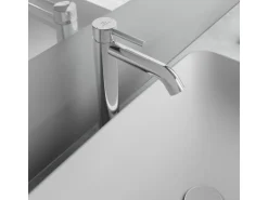 Ideal Standard Waschtischarmatur Ceraline Längerer Sockel + Ablaufgarnitur Chrom