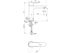 Ideal Standard Waschtischarmatur Cerafine O H120 BlueStart o.Ablgarn. Chrom