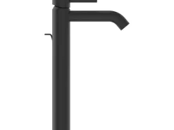 Ideal Standard Waschtischarmatur Ceraline Längerer Sockel + Ablaufgarnitur Black