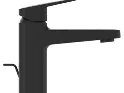 Ideal Standard Waschtischarmatur Ceraplan H90 mit Ablaufgarnitur Schwarz Matt